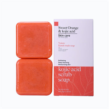 Bade-Kurkuma-Seifenstücke gegen dunkle Flecken, handgemachte Seife für Gesicht und Körper, natürliche Kurkuma-Seife für die Haut, 2er-Pack