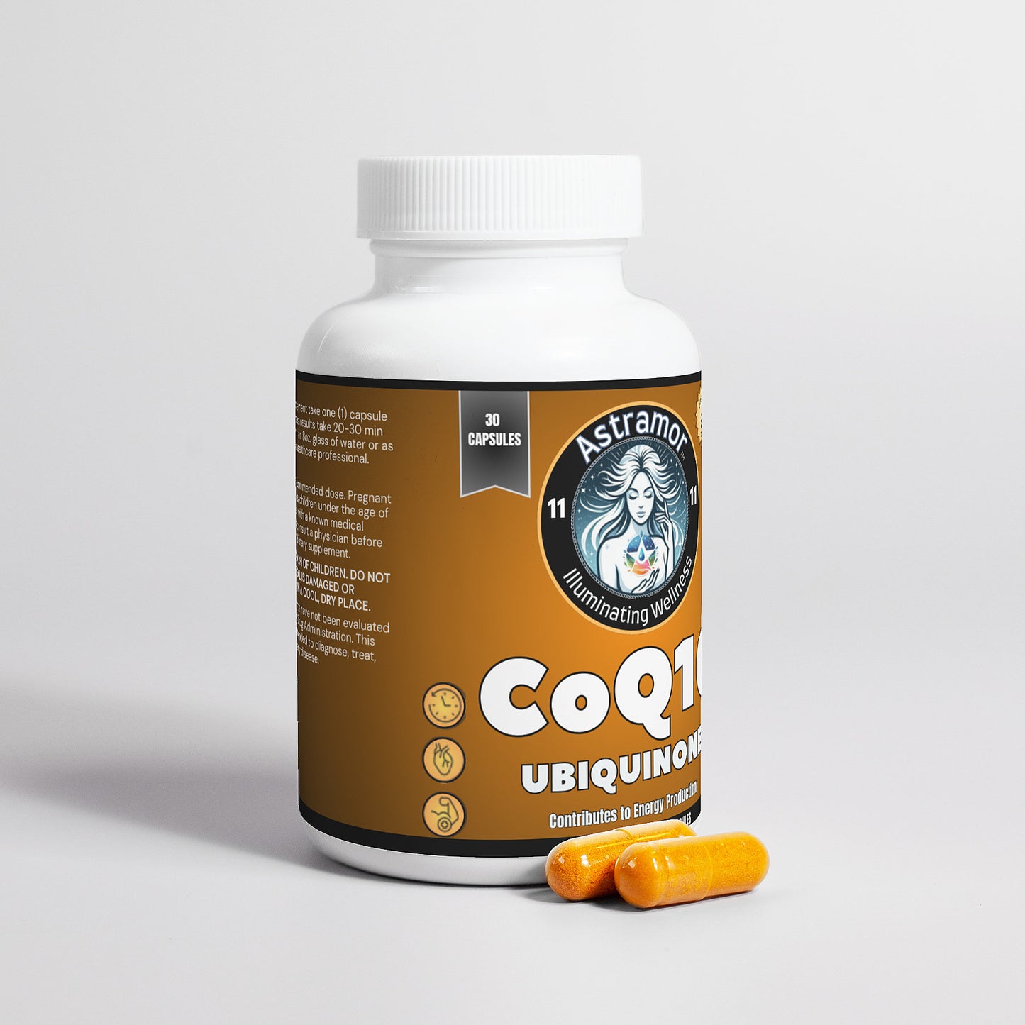 Bottle of Astramor coenzyme q 10