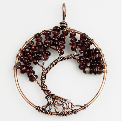 Kabala Life Tree necklace natural stone