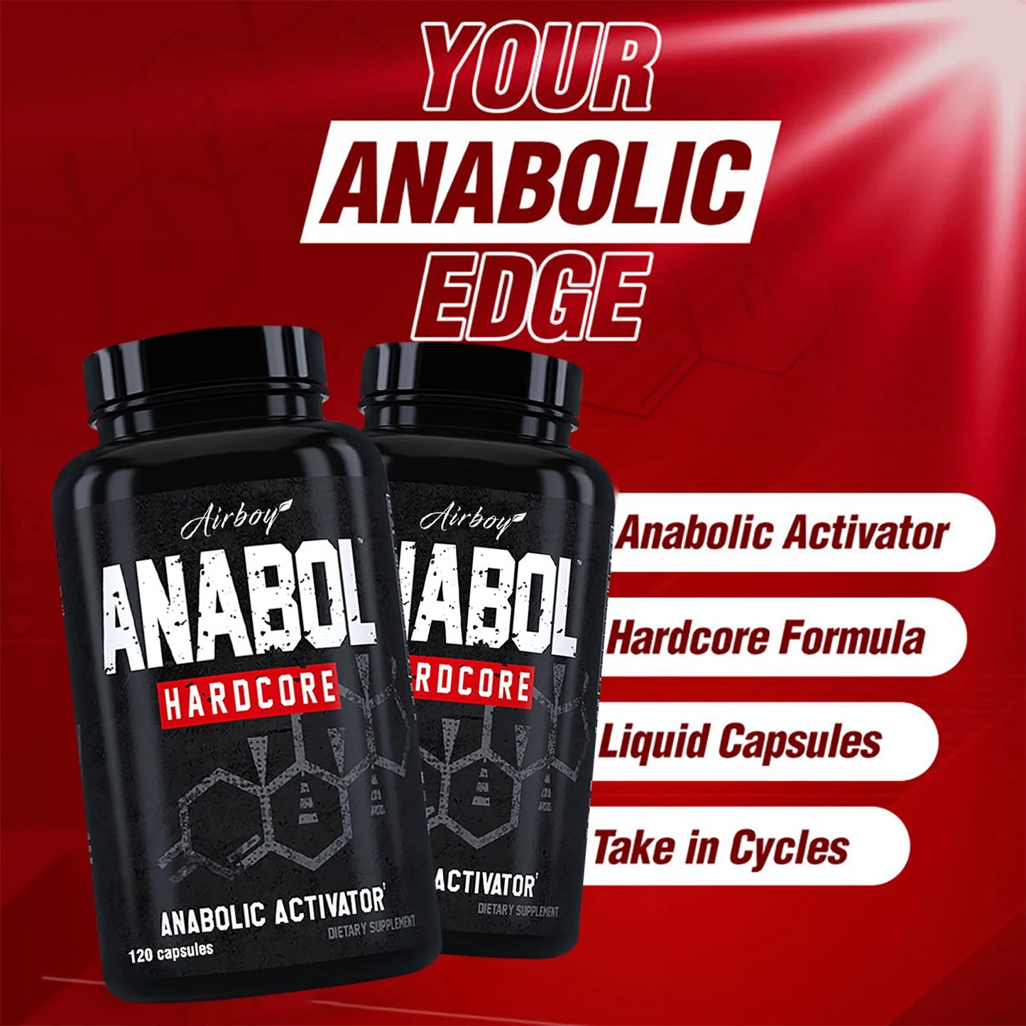 ANABOLIC Men's Health Support Supplements - Enhance Energy & Endurance | 120 Capsules