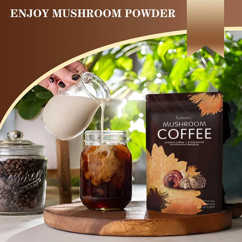 Organic Mushroom Coffee - Shiitake, Cordyceps, Supports Immune, Focus, Concentration, Stress, Digestion & Energy - 1 Pack