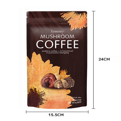 Organic Mushroom Coffee - Shiitake, Cordyceps, Supports Immune, Focus, Concentration, Stress, Digestion & Energy - 1 Pack