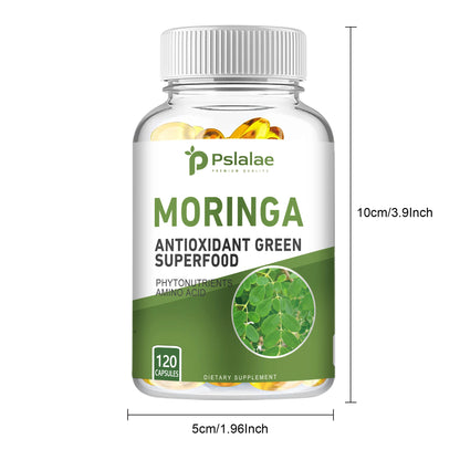 Moringa - Bone, Joint, Immune Health | Enhance Energy, Endurance, Concentration - 120 Capsules