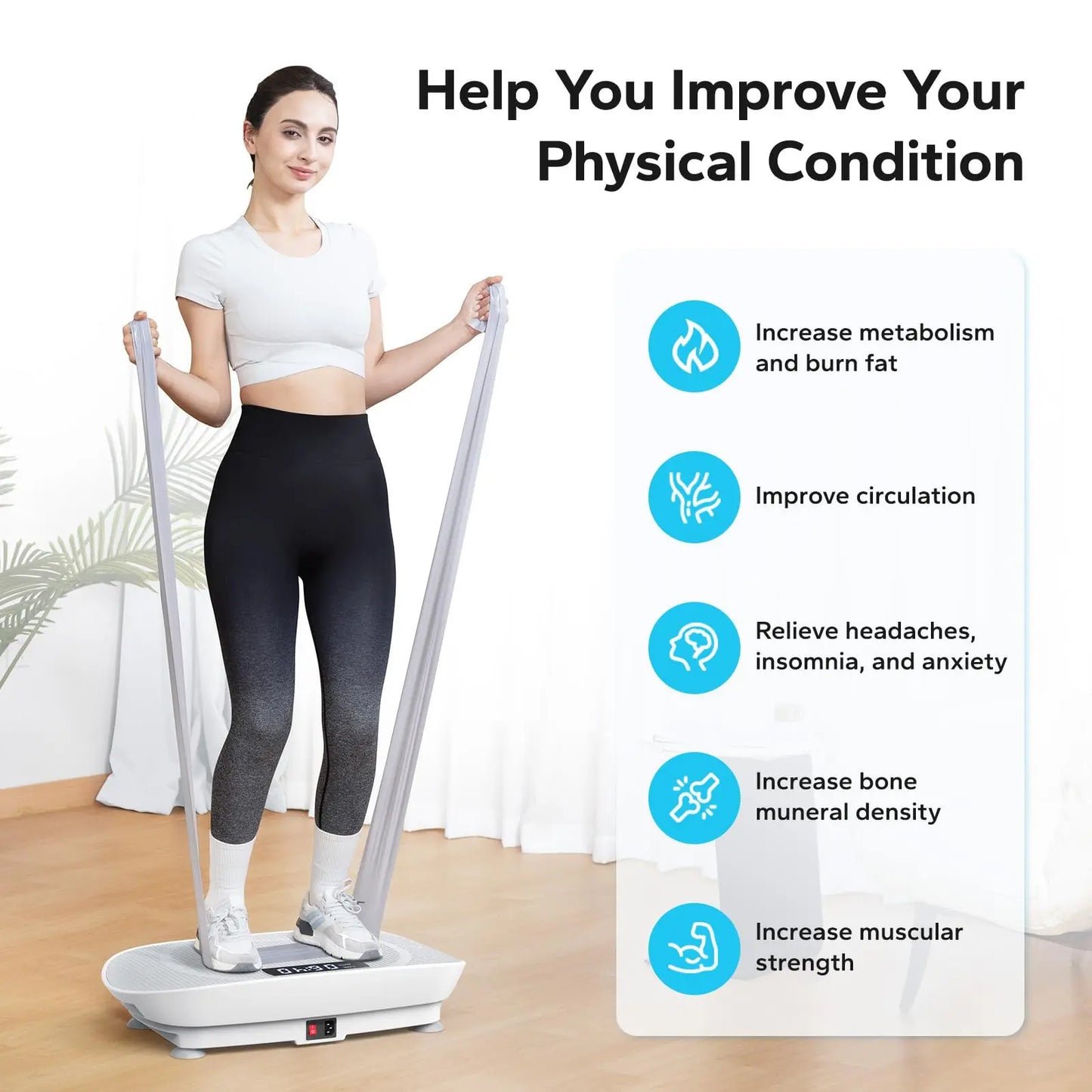 MERACH Vibration Plate Exercise Machine - Whole Body Workout, Weight Loss & Shaping