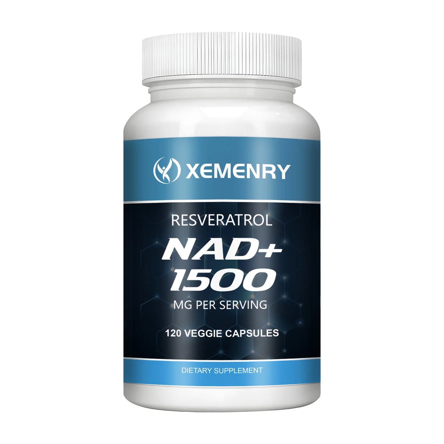 NAD+ Supplement with Resveratrol - Natural Energy Booster, Cellular Health Support, Anti-Aging Formula - 120 Capsules