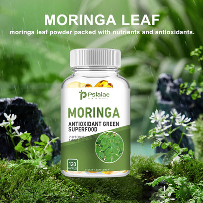 Moringa - Bone, Joint, Immune Health | Enhance Energy, Endurance, Concentration - 120 Capsules