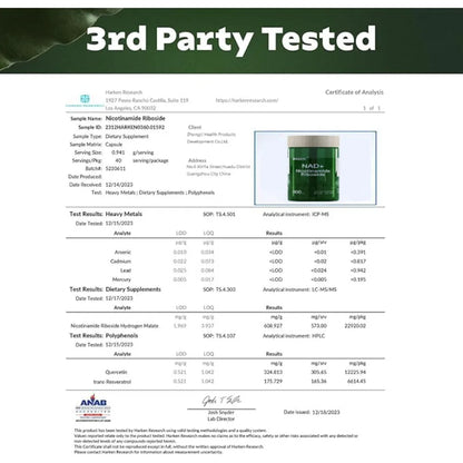 High Purity NAD Boosting Supplement: Liposomal Nicotinamide Riboside with Resveratrol & Quercetin – Alternative to NAD Supplement