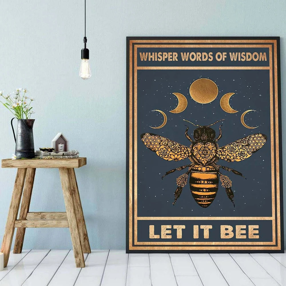 Mental Bee Kind Lose Your Mind Find Your Soul Poster and Print Yoga Wall Decoration