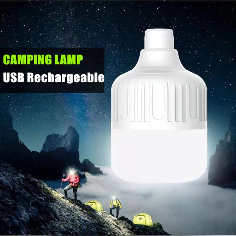 USB Rechargeable LED Camping Lanterns: Outdoor Emergency Lights with Hook