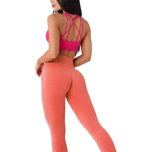 TKITK Seamless Candy Apple Leggings Spandex Shorts Woman Fitness Elastic Breathable Hip-lifting