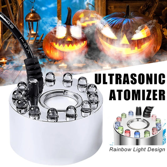 Mini LED Pumpkin Light Fogger Water Fountain Pond Fog Machine for Halloween Decoration