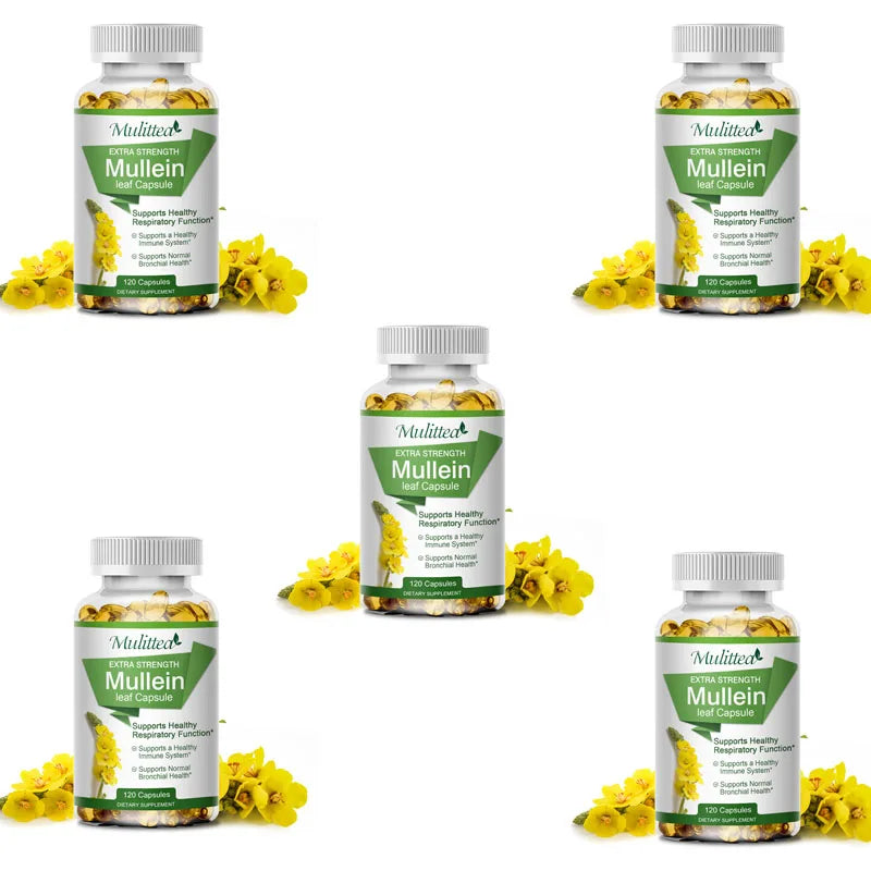 Natural Mullein Leaf Capsules - Respiratory Support | 1000 mg per Serving