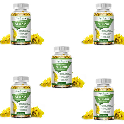 Natural Mullein Leaf Capsules - Respiratory Support | 1000 mg per Serving