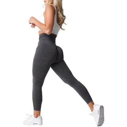 TKITK Light Gray Seamless Leggings Spandex Shorts Woman Fitness Elastic Breathable Hip-lifting