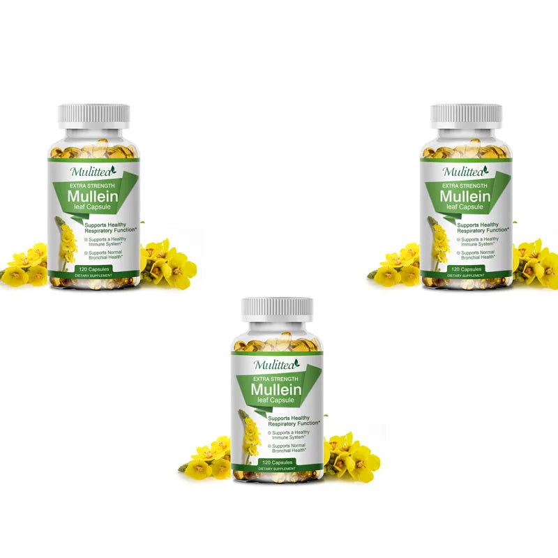 Natural Mullein Leaf Capsules - Respiratory Support | 1000 mg per Serving