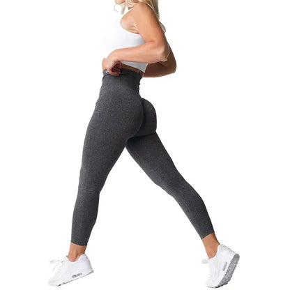 TKITK Light Gray Seamless Leggings Spandex Shorts Woman Fitness Elastic Breathable Hip-lifting