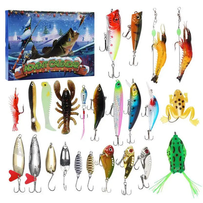 Fishing Advent Calendar 2024 | 24 Assorted Baits | Perfect Holiday Gift for Anglers