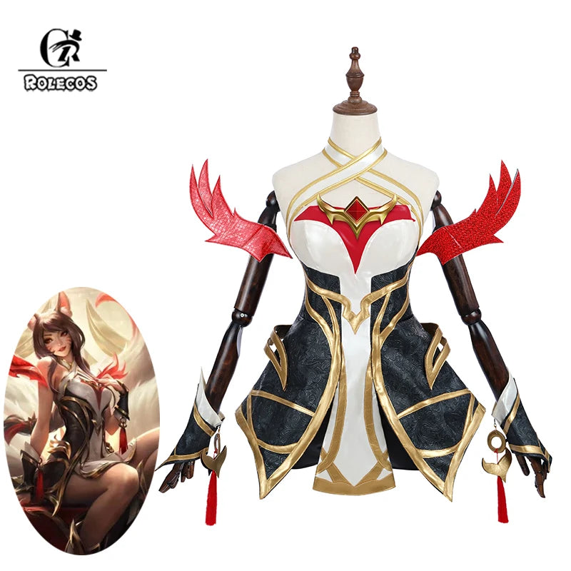 ROLECOS League of Legends Risen Legend Ahri Cosplay Costume - Ahri Full Set