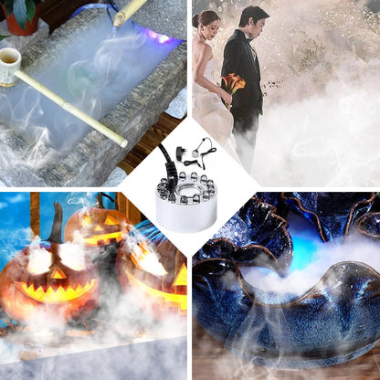 Mini LED Pumpkin Light Fogger Water Fountain Pond Fog Machine for Halloween Decoration