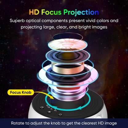 Galaxy Projector Night Light with 13 Film Discs & 360° Rotation