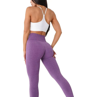 TKITK Lilac Seamless Leggings Spandex Shorts Woman Fitness Elastic Breathable Hip-lifting