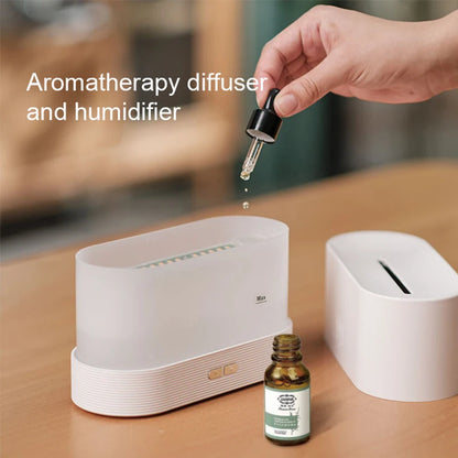 KINSCOTER Ultrasonic Aroma Diffuser & Cool Mist Humidifier with LED Flame Effect