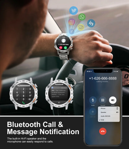 LIGE 1.39” Bluetooth Smart Watch - Fitness & Health Tracker for Men
