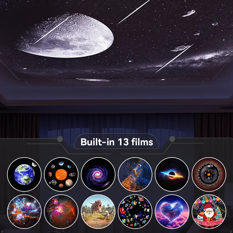 AUSYLE Meteor 13 in 1 Ultra Clear Galaxy Projector with 360° Rotation