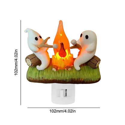 Cute Ghost Bonfire Night Light