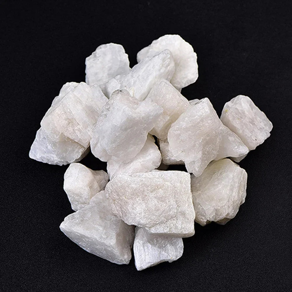 Natural White Moonstone Raw Stone - Quartz Decoration