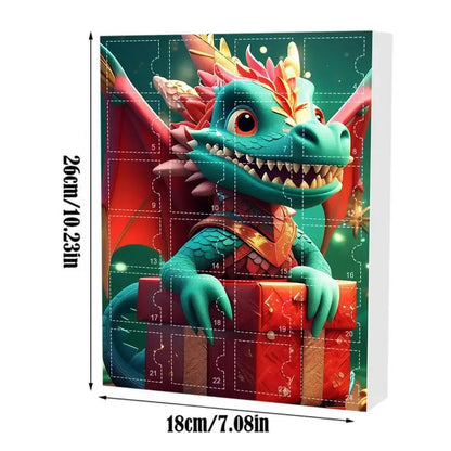 Dragon Christmas Advent Calendar - 24 Days of Dinosaur Pendants for Teens