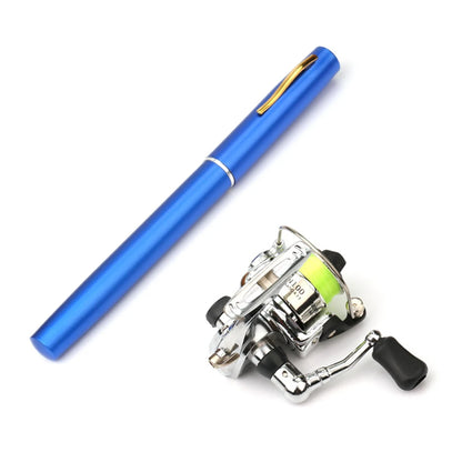 Pocket Collapsible Fishing Rod Reel Combo Mini Pen Fishing Pole Kit Telescopic Fishing Rod Spinning Reel Combo Kit