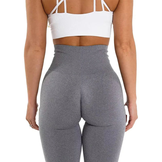 TKITK Light Gray Seamless Leggings Spandex Shorts Woman Fitness Elastic Breathable Hip-lifting