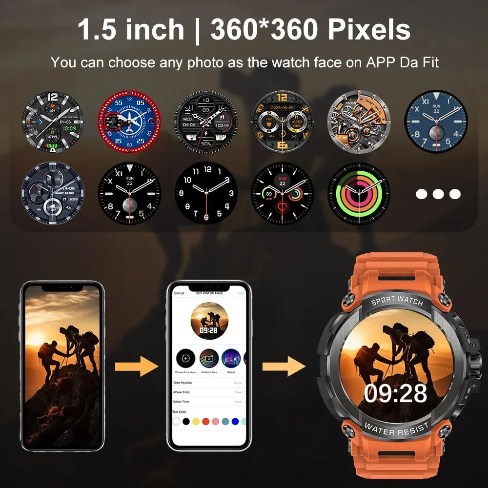 T90 ProTrack Smartwatch: 1.5” GPS-Enabled Fitness Maestro with Bluetooth Calling