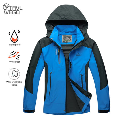 Men's Waterproof Windbreaker Jacket - Sports Coat for Camping, Hiking, Climbing & Travel