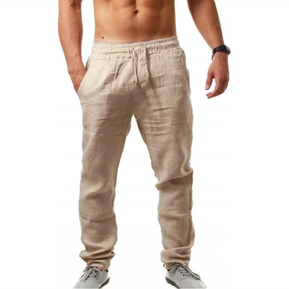 Breathable Summer Linen Trousers for Men