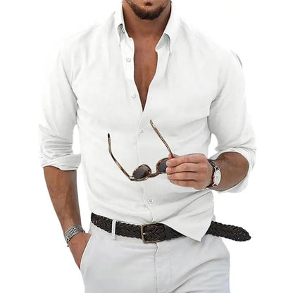 Men’s Long Sleeve Linen Shirt