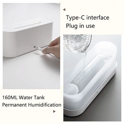 CREAROMA Ultrasonic Aroma Diffuser & Cool Mist Humidifier with LED Flame Effect