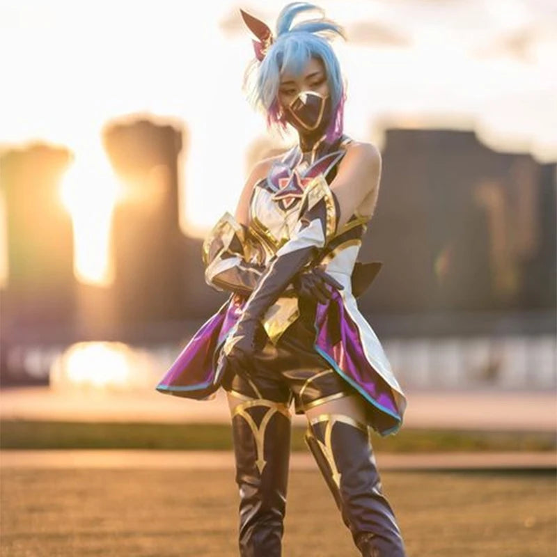 ROLECOS League of Legends Star Guardian Akali Cosplay Akali Full Set Costume