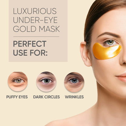 Augenbeutelentfernung, Faltenstraffung und Straffung, 24-Karat-Gold-Augenmasken-Patch