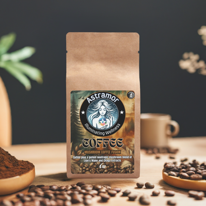 Astramor Mushroom Coffee Fusion – Löwenmähne und Chaga 4 Unzen